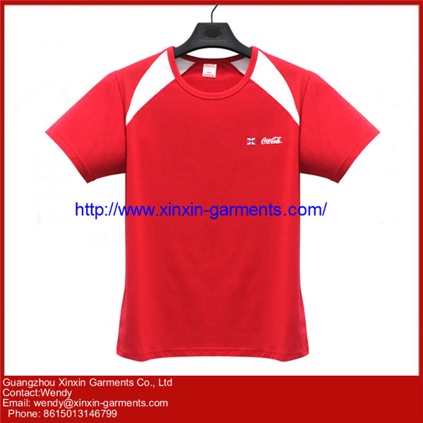 2018 Cheap Polyester Dry fit Cool Red Men Sports Tshirts for Sport Wear (R218)