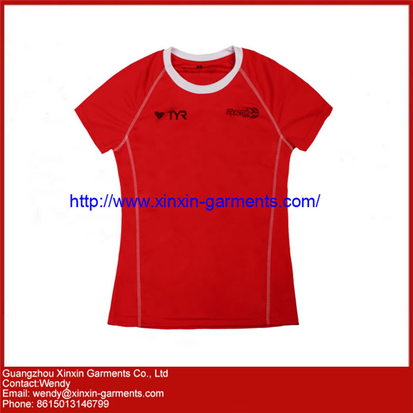Custom Design Fashion Round Neck Tshirt for Women (R96)