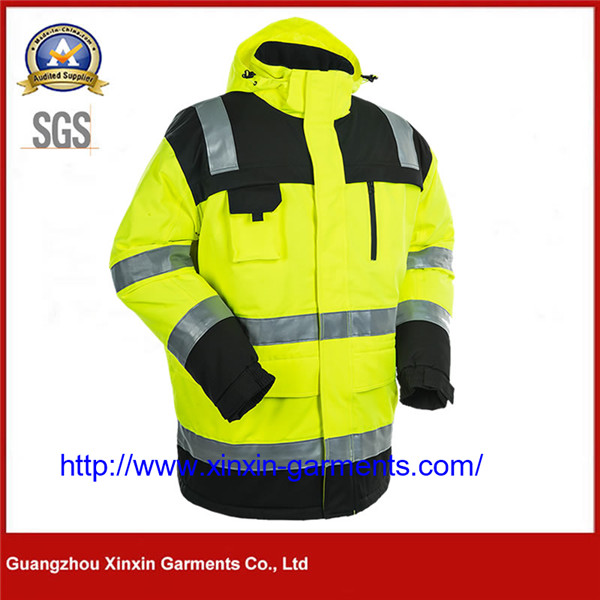 EN471 High Visibility work jacket Fluorescent Yellow carpenter mens workwear for painters W2173