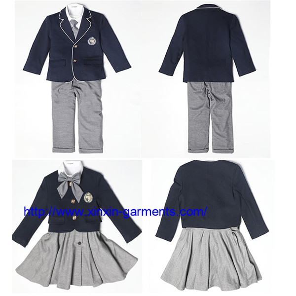 High Quality OEM Junior School Uniform Cable Knitting Fashion British Style (U173)