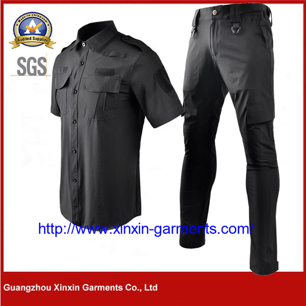 High quality design security guard suit uniform security black security uniform set for man W2115