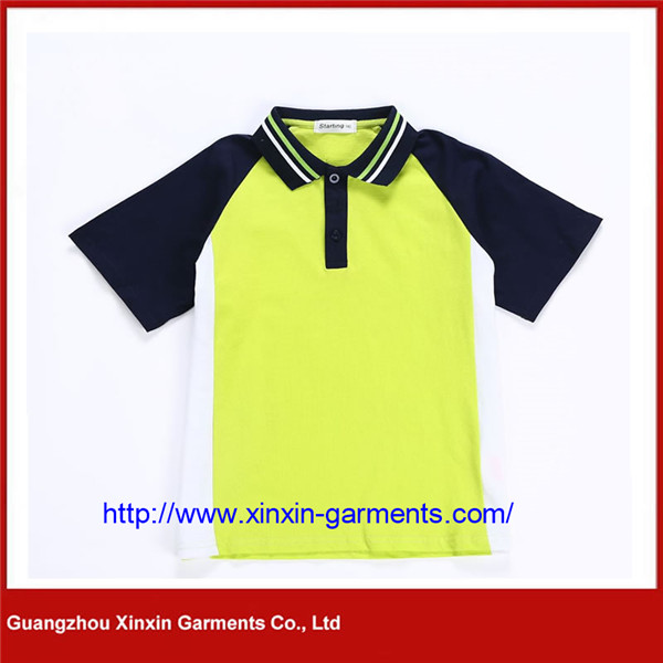 New Design White 100 Polyester Polo Shirts School Uniform Kids Wearing School Uniforms (U113)
