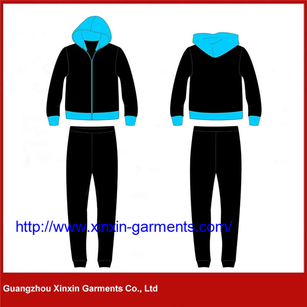 Bulk Latest Design Your Own Fitted Soccer Tracksuit Custom Mens Plain Sports Tracksuit (T419)