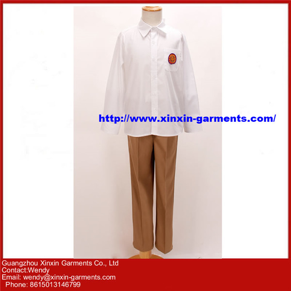 Wholesale Short Sleeve Gatments Kids Uniform Boys Girls Shirt (U62)