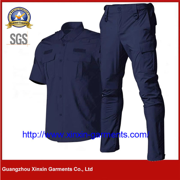 Wholesale design guard company officer dress shirt and trousers patrol set security uniform W2115