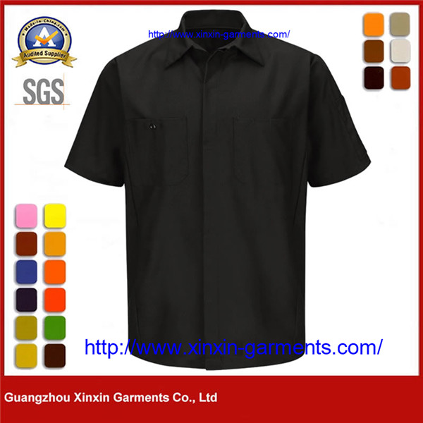 Wholesale high quality Short Sleeve Uniform Shirt for security guard for staff casual shirt W2605