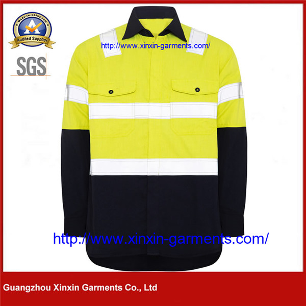 Cool Hi-Vis Shirt – Yellow Navy W2433