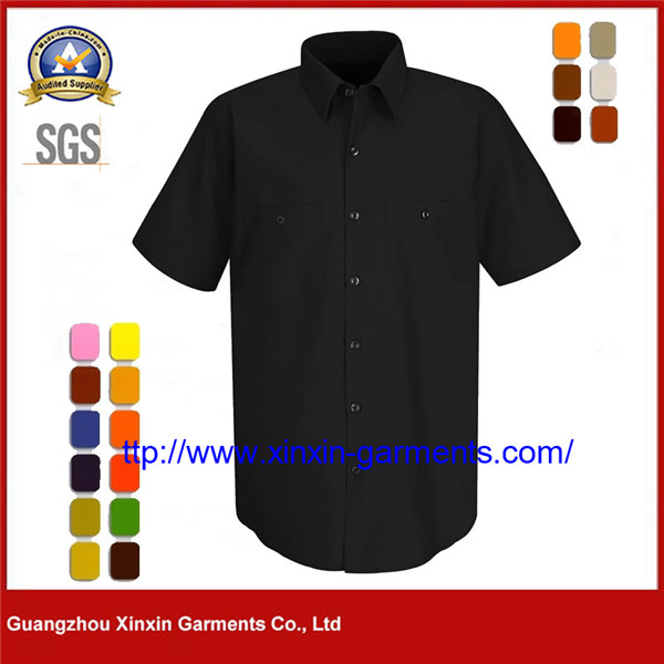 Design Classic black Color Security Guard Uniform Shirts​ W2569